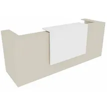 Quadrifoglio Empfangstheke gerade, ulme, weiß 285,0 x 88,0 x 113,0 cm