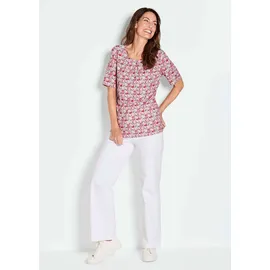 GOLDNER Multicolor-Shirt mit Halbarm, Rundhalsausschnitt in pink / gemustert | Gr.: 38