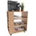 matkam Druckertisch Holzwerkstoff 60x74x40 cm Erle mit Rollen