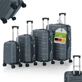 Juskys Rom Koffer-Set 4-tlg. grau/anthrazit