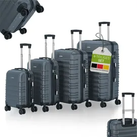 Juskys Rom Koffer-Set 4-tlg. grau/anthrazit