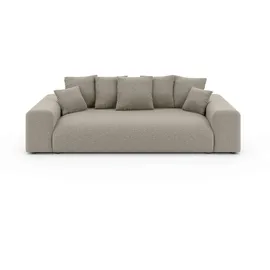 Home Affaire Big-Sofa HOME AFFAIRE "LAKESIDE 3-Sitzer Schlafsofa mit Bettkasten, Breite 256,5 cm", grau (beige), B:256,5cm H:82cm T:122cm, 100% Polyester, Sofas, Big-Sofa, Liegefläche 168,5x195 cm, hoher Sitzkomfort, Maße B/T/H: 256/122/82cm
