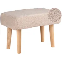Beliani Hocker Takoma Bouclé Hellbeige