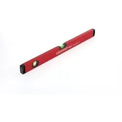 Wasserwaage, 600mm, Vertikal- und Horizontal-Libelle, +/- 0,5mm/m, R94100075 - rot