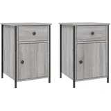 vidaXL Nachtschrank 2 Stk. 40 x 42 x 60 cm Grau