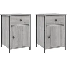 vidaXL Nachtschrank 2 Stk. 40 x 42 x 60 cm Grau