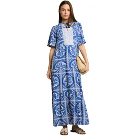 Tom Tailor Maxikleid Blau/Weiß 36
