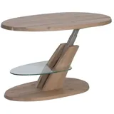 58 aufm Kessel Couchtisch Carlynn höhenverstellbar 100x65x48-65 Massivholz Wildeiche | Gr.: onesize