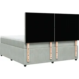 vidaXL Boxspringbett 180 x 200 cm Hellgrau