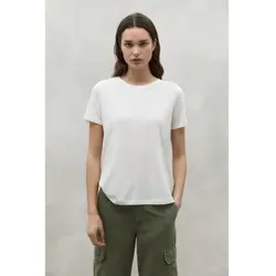 ECOALF für Damen. MCWGATSLAKE00824S24-001 See-T-Shirt weiß (S), Lässig, Kurzarm, Bio-Baumwolle, Nachhaltig