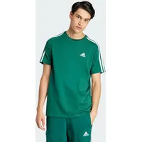 Adidas Herren Essentials Single Jersey 3-Stripes Tee, Collegiate Green, M