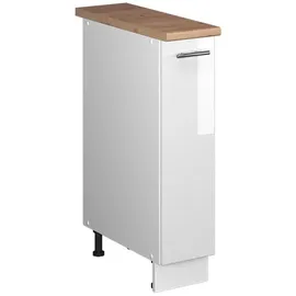 Vicco Apothekerschrank Weiß Hochglanz 20 x 60 x 82 cm Weiß