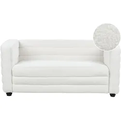 2-Sitzer Sofa Bouclé cremeweiß HOFN