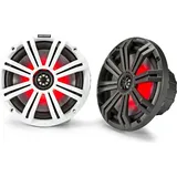 Kicker 8-zoll-led-koaxiallautsprecher Weiß,Grau 300W