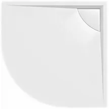 Polysan Lussa Duschwanne mit Ablaufdeckel, Viertelkreis 90x90x4cm, R500