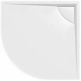 Polysan Lussa Duschwanne mit Ablaufdeckel, Viertelkreis 90x90x4cm, R500
