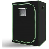 Yugodex Growzelt 120 * 60 * 180cm Growschrank Lichtdicht und Wasserdicht Homegrowing Gewächshaus für Pflanzen Reflektierende Mylar Zuchtzelte mit Belüftung Growbox Schwarz-Grün