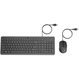 HP 150 Wired Mouse and Keyboard, schwarz, USB, DE (240J7AA#ABD)