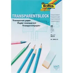 Folia DIN A4 Durchschlagpapier Transparent 80 g/m2 25 Blatt