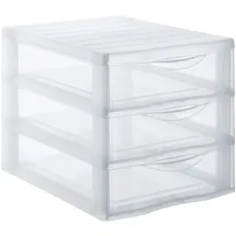 Sundis Schubladenbox Orgamix 36,5 x 26 x 25,5 cm 3-tlg. transparent