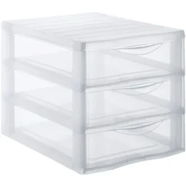 Sundis Schubladenbox Orgamix 36,5 x 26 x 25,5 cm 3-tlg. transparent
