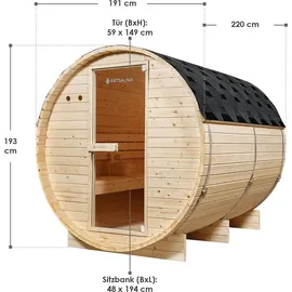 Artsauna Spitzbergen 220 inkl. 8 kW Ofen