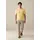 FYNCH-HATTON regular fit T-Shirt mit Leinen-Anteil in Strick-Optik, gelb, XL
