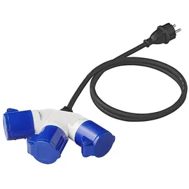 mobilibrico Adapterkabel 150cm von Schuko Stecker nach 3xcee