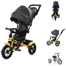 Lorelli Tricycle Neo 4 in 1 Luftreifen, Schiebestange, Sitz drehbar, verstellbar gelb