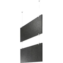 lautloz baffel multiple-Set - Deckenträger Odenwald - 3-fach Farbe: anthrazit, Größe: 200x50x2,5cm