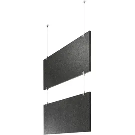 lautloz baffel multiple-Set - Deckenträger Odenwald - 3-fach Farbe: anthrazit, Größe: 200x50x2,5cm