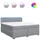 vidaXL Boxspringbett 180 x 200 cm Hellgrau