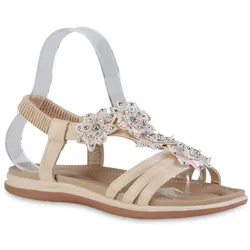 Damen Riemchensandalen in Beige