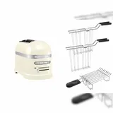 KitchenAid Artisan Toaster 5KMT2204 inkl. Brötchenaufsatz + Sandwichzange crème