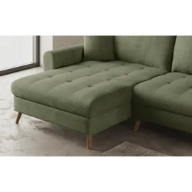 Mr. Couch Ecksofa MR. COUCH "Blackburn II L-Form", grün (stripes 8641 grün), B:246cm H:71cm T:170cm, Stripes (92% Polyester / 8% Nylon), Sofas, Ecksofa, Wahlweise mit Kaltschaumpolsterung bis 140 kg belastbar