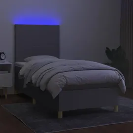 vidaXL Boxspringbett 100 x 200 cm Hellgrau