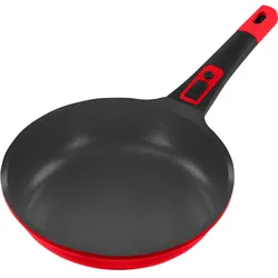 Bratpfanne KING "»Click-Grip Xylan Plus Silver Diamond«", rot, H:4,5cm Ø:20cm, Pfannen, Induktion, abnehmbarer Griff, XYLAN puls Silver Diamond-Beschichtung