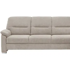 meinSofa Eckcouch Flachgewebe 2-Sitzer Creme
