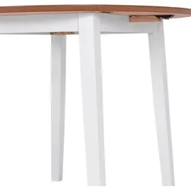 vidaXL Esstisch Rund MDF Weiß