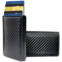 Ruayia Geldbörse Herren Slim Wallet, Portmonee Herren kartenetui Portemonnaie Herren Kreditkartenetu Geldklammer Herren - Gitter Schwarz