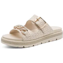Marco Tozzi Damen Sandale weiches Feel Me Fußbett weiches Innenfutter Modern, beige (Cream Comb), 39 EU