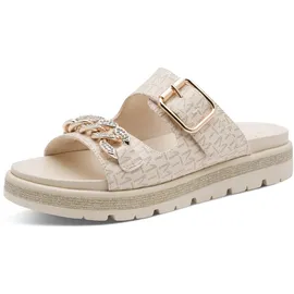 Marco Tozzi Damen Sandale weiches Feel Me Fußbett weiches Innenfutter Modern, beige (Cream Comb), 39 EU