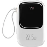Baseus Qpow PRO 20000 mAh 22,5 W QC/PD/SCP/FCP mit integriertem USB-C-Kabel weiß