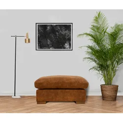 Polsterhocker HOME AFFAIRE "Coray", braun (cognac), B:92cm H:47cm T:92cm, 100% PES, Hocker, mit Federn und Daunen