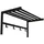 [en.casa] Wandgarderobe Tolga mit Hutablage Schwarz Metall, 69x32.5x34 cm, Garderobe, Garderobenleisten & Garderobenhaken