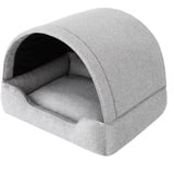 Bjird Hundehütte Tierhaus für Hunde und Katzen, kratzfeste Hundehöhle und Hundebett in einem, made in EU grau 82x68