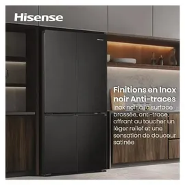 Hisense RQ5P470SAFE Side-by-Side (483 l, 1785 mm hoch, Schwarz)