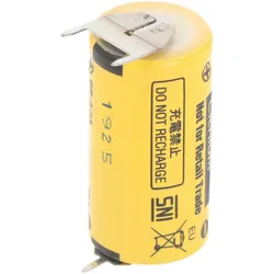 Rastermaß 10mm, Panasonic BR-2/3AE2SPE Lithium Batterie mit Print Kontakt 3,0 Volt
