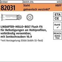 Industrial Quality Supplies ART 82031 LINDAPTER-Hollo-Bolt St./10.9 HBFF 08-Größe