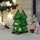 Marrakesch Orient & Mediterran Interior Teelichthalter Christbaum 17cm Grün aus Glas als Weihnachtsdeko Finse
